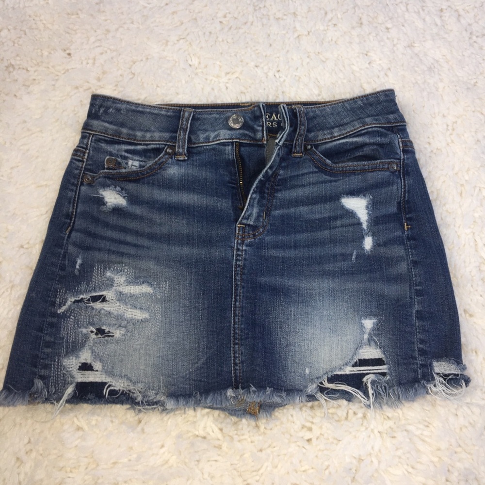 American Eagle Outfitters mini jean skirt!
